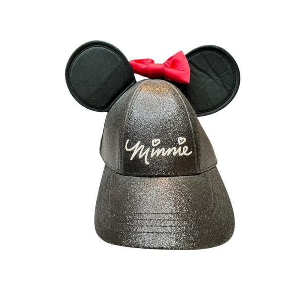 Disney Minnie Mouse Signature Glitter Cap with 3D Ears and Bow Black - Picture 4 of 6